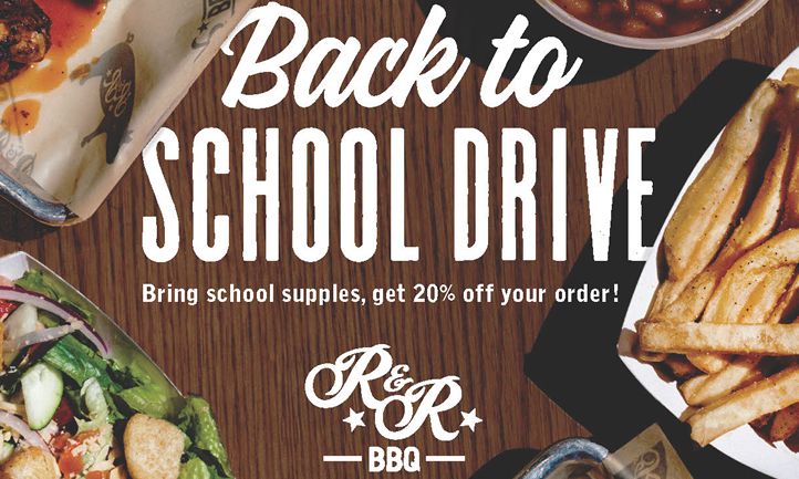 R&R BBQ To Host School Supply Drive for 25 Schools Across Utah and Idaho